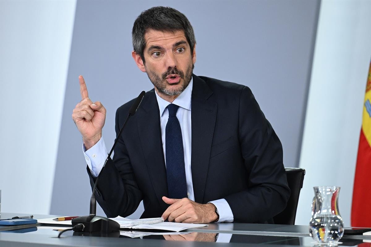 El ministro de Cultura Ernest Urtasun durante una comparecencia en La Moncloa en mayo de 2026.